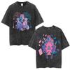 Vintage Washed Anime Hunter X Hunter T Shirts Spider Phantom Troupe Hisoka Chrollo Short Sleeve T-shirt Men Women T-shirt