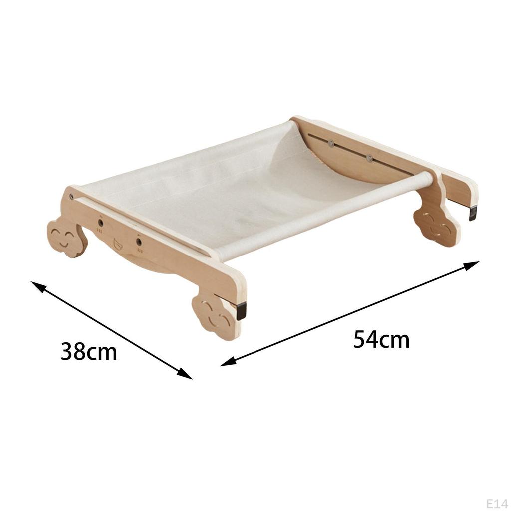 Cat Hammock Window Perch Adjustable Kitten Bed Steady Easily Install Multipurpose Wood Frame