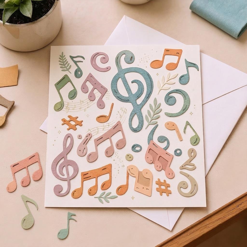 Musical Notes Metal Cutting Dies Stencils Scrapbooking Embossing DIY Crafts Paper Cards Album Decor Metal Dies Cut dies
