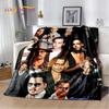 Coperta morbida in peluche serie Johnny Depp Stampa 3D, Coperta in flanella Coperta da lancio per Soggiorno Camera da letto Letto Divano Coperta da picnic
