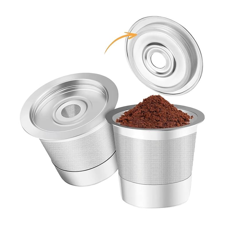 A74E-Stainless Steel Reusable Coffee Pods For Keurig 1.0, 2 Pack For Keurig, Reusable K Cups