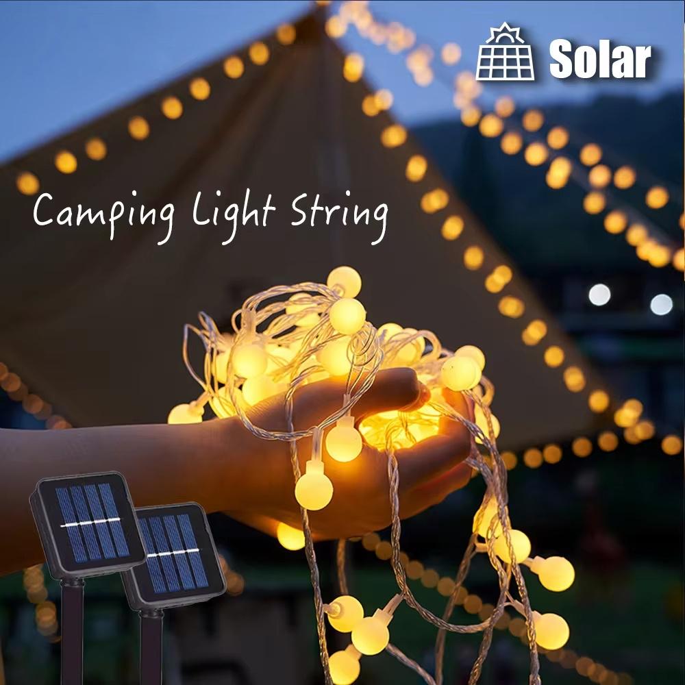 Xiaomi 200 Led Crystal Globe Lights Camping Solar String Lights Outdoor Waterproof Solar Fairy Light for Garden Christmas Party Decor