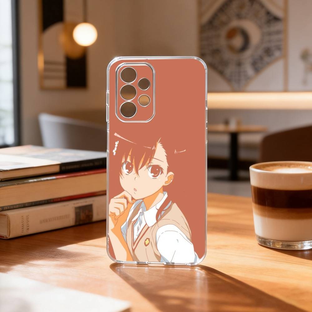 Misaka Mikoto Railgun Electric Warning PhoneCase Transparent Silicone Soft For Samsung S25,S24,S21,S22,S23,S30,Ultra,S20,Plus,Fe
