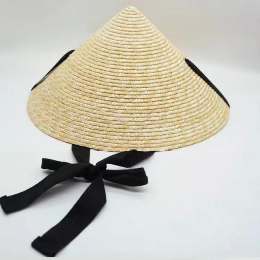 Big Brim Strap Straw Hat Straw Hat Summer Sun Protection Face Cover Outdoor Beach Sun Hat