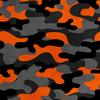 Royal Samt Stoff Polyester Zum Nähen - Motiv Orange Camouflage