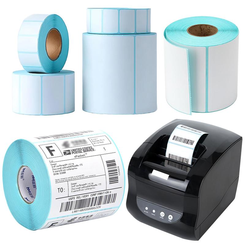 1 Roll/Pack Thermal Paper Sticker Self-adhesive Roll Packaged Blank White Tag Sticker Supermarket Price Blank Barcode Labels ZYF
