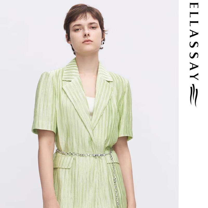 ELLASSAY Women s Mint Green Short-Sleeve Blazer L