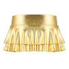 Women Low Rise Double Layered Ruffled Skirt Shiny Metallic Mini Skirt for Rave Party