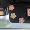 Crochet Flowers Dashboard Decorations, 6Pcs Cute Car Accessories for Women Interior Aesthetic, Handmade Knit Flowers Home Decor
