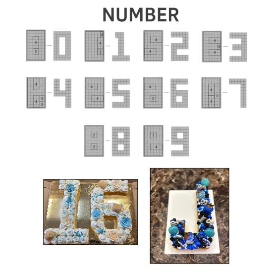 Number And Letter Cake Mold Set Stainless Steel Alphanumeric Cake Pan Refrigerator Safe Baker Essentials