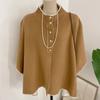 Honey J Women S Colorblock Button Cape Knit Cardigan  2color 