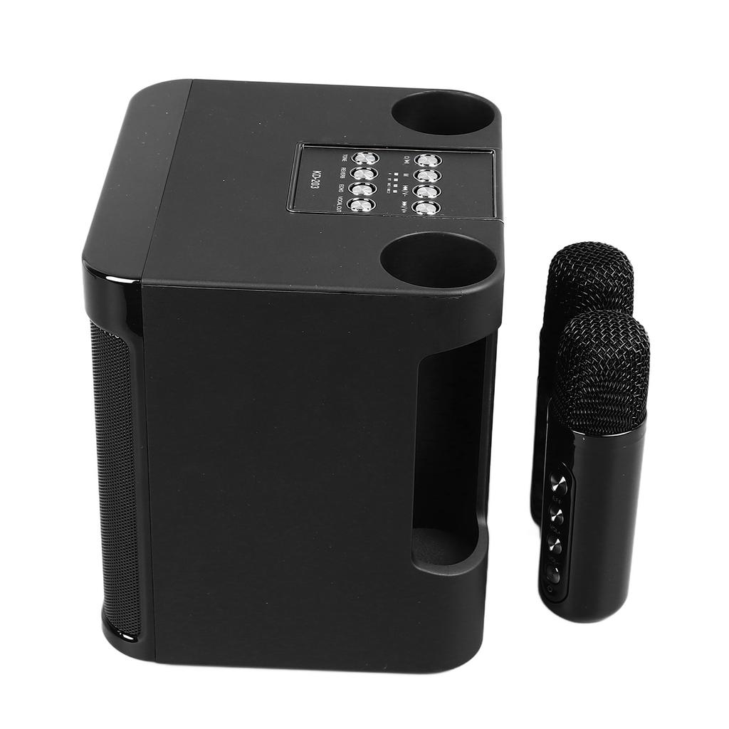 Wireless Karaoke Speakers Portable Mini Karaoke Machine Bluetooth Speaker with 2 Wireless Microphones for Home Party