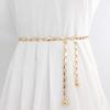 Metal Ball Pendant Waist Chains for Women Long Thin Adjustable Chain Belt Ins Korean Chic Dress Pants Decorative Waistband Strap