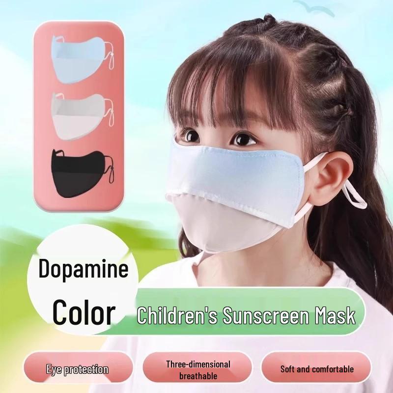 

Kids Ice Silk Sunshade Breathable Summer Outdoor Sunscreen Mask
