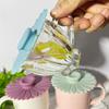 Set 3 pezzi Coperchi in silicone a forma di girasole Multifunzionali Antipolvere e Antigoccia Copertura per tazza da tè e caffè