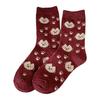 Kitten Paw Wool Socks Children'S Tube Socks Season Internet Celebrity Explosion Cute Cartoon Fleece Thickened Thermal Stockings