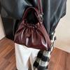 2025 New Fashion Portable Cloud Bag Femininity Shoulder Crossbody Niche Design Hong Kong Style Pleated Handbag