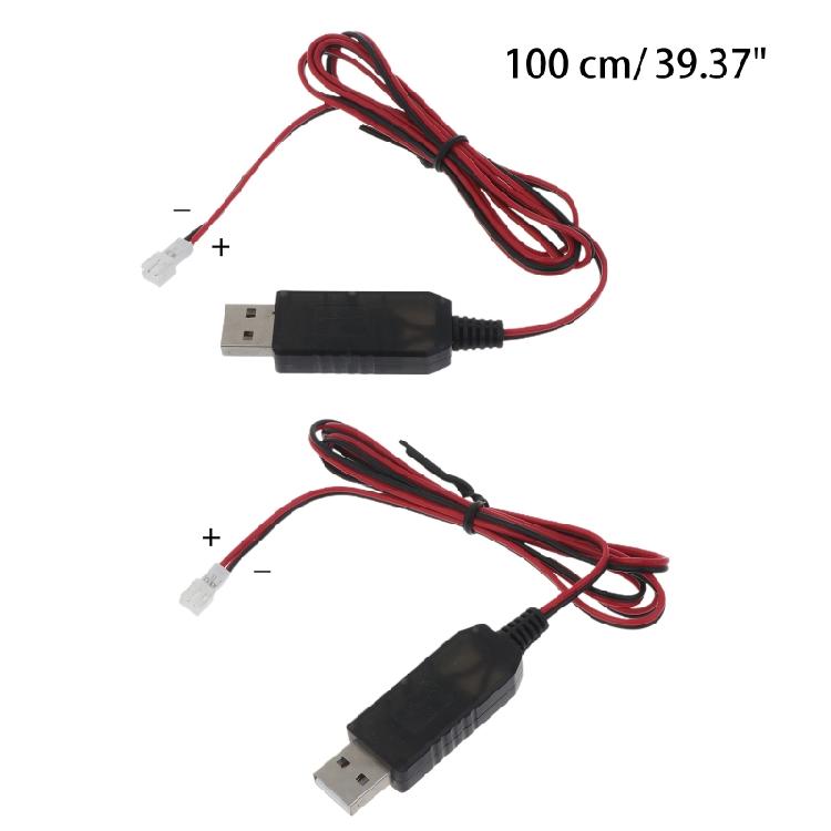 PH2.0 2-Pin Ladekabel für 3,7V wiederaufladbare Batterie USB-Ladekabel Draht 1m