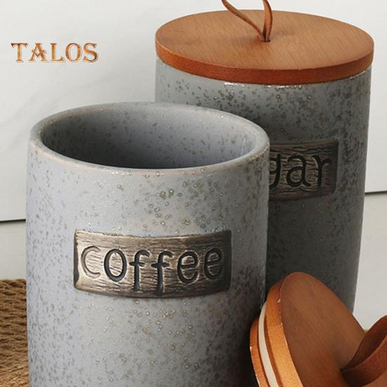 Ceramic Sugar Bowl Sealed Storage Tank with Lid Food Grade BPA Free Large Capacity Coffee Bean Sugar Container Holder