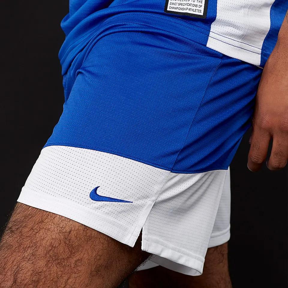 Nike Contrast Elastic Waist Polyester Mid-Rise Regular Fit Sports Shorts Men Bottoms Blue 867768-494