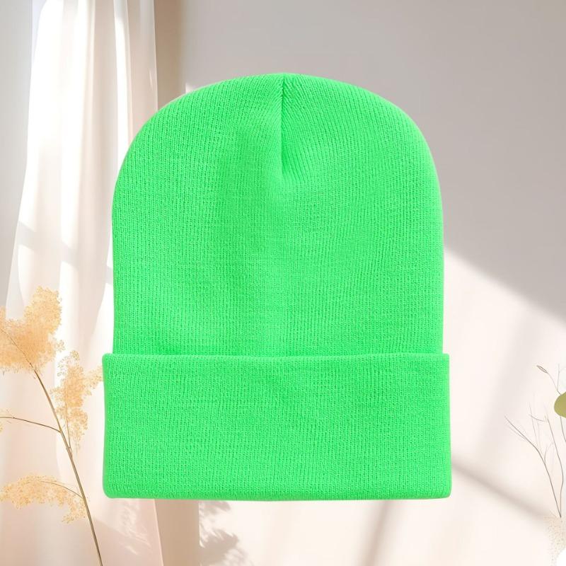 Czapka wełniana jesienno-zimowa czapka na zimno czapka dziergana dla pary czapka dziergana w kolorze cukierkowym wzór haftu tekst