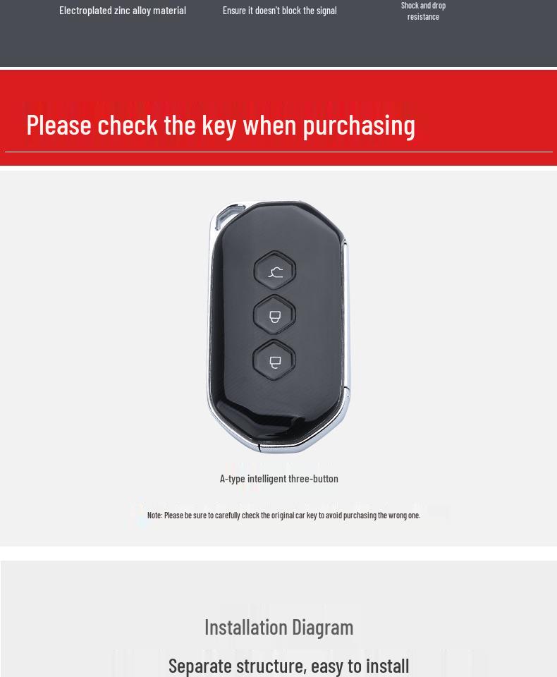 Wuling Capgemini 2020 Key Cover: Smart Remote Metal Case & Buckle
