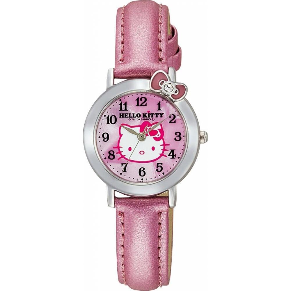 

Нет QQ [гражданин QQ] Часы аналоговые Hello Kitty водонепроницаемый кожаный ремешок Vw23 130 женские S розовый розовый