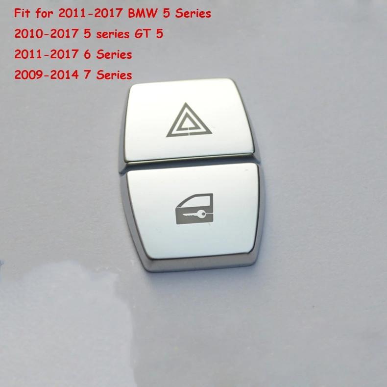 ABS Car Interior Button Covers Stickers Fit For BMW 5 5GT 6 7 Series F10 F07 F06 F20 F30 F32 F01 F02 F25 F26 Auto