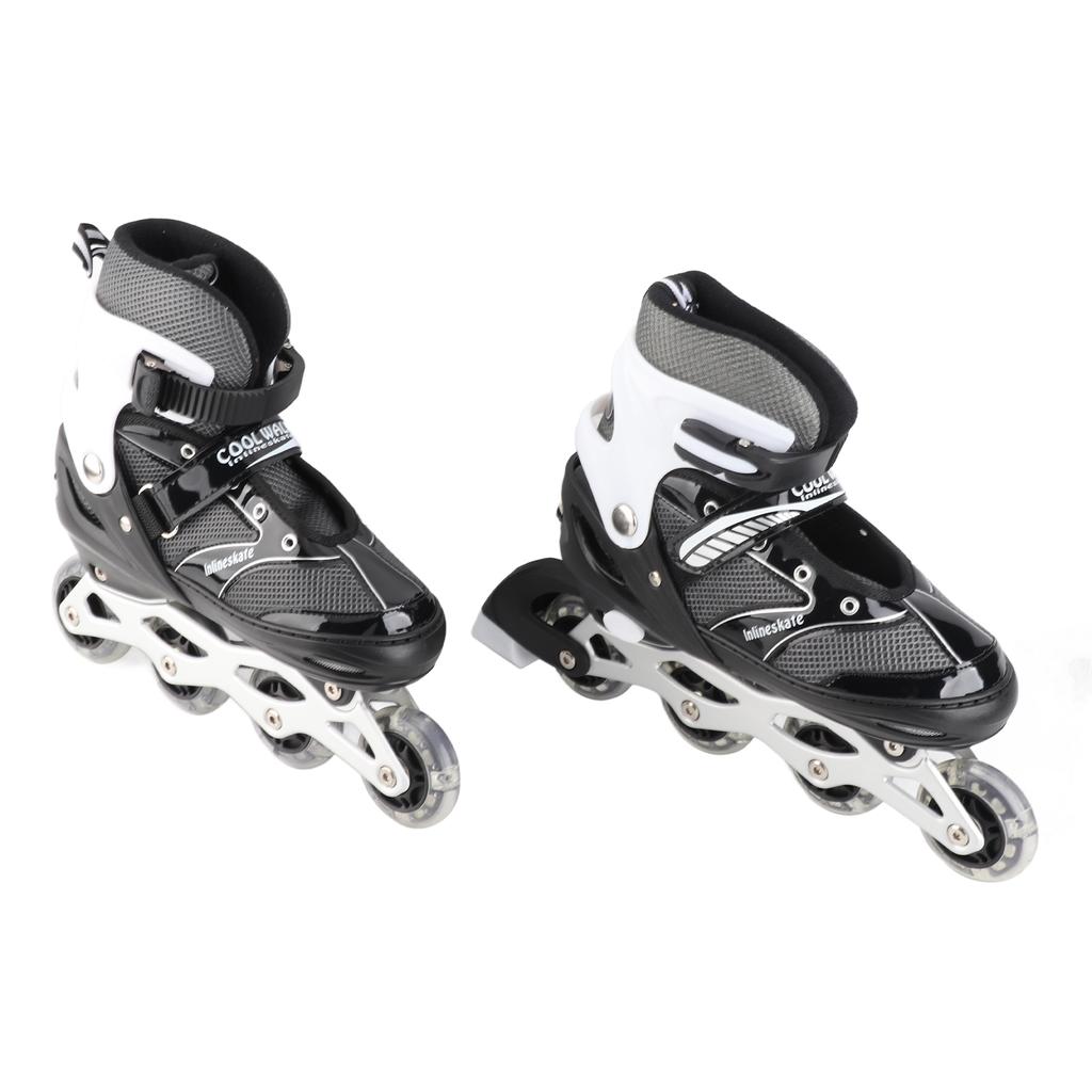 1 Pair Inline Skates Adjustable Unisex Fitness Skates for Adults Children