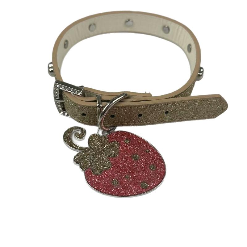 

1Pcs Long Necklace Strap Jewelry Necklace Strawberry Pendant Shiny Ins Y2K Metal Chain Neck Accessories For Women as the picture