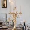 European Retro Five-Head Metal Candle Holder for Weddings and Restaurants