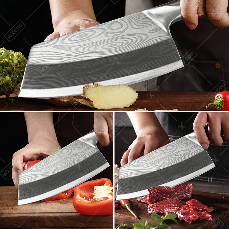 WXCOO Stainless Steel Kitchen Knife Household Fruit Utility Knife for Meat Cutting Boning Knife for BBQ Cooking Kitchen Supplies