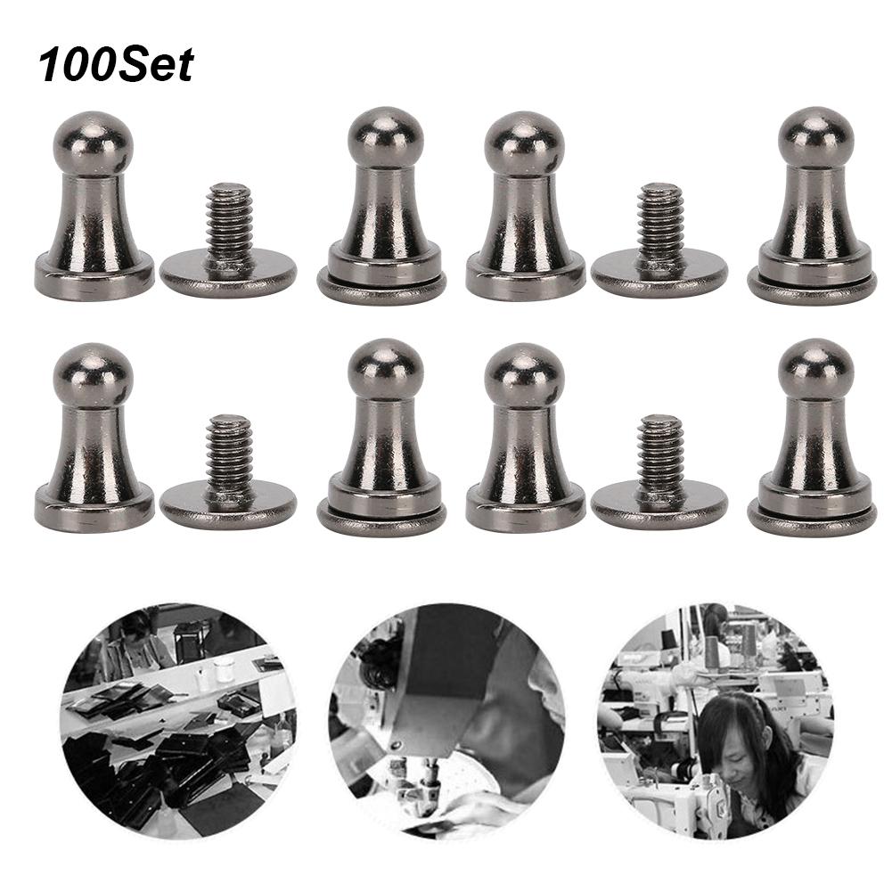 Round Head Rivet Button Screw Back Studs Handbag Leather Craft DIY Decoration Accessories