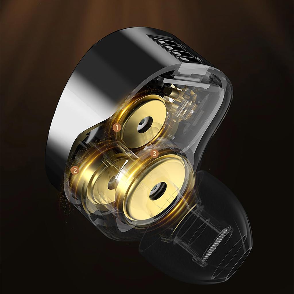 Linsoul KZ Vader Pro Hybrid Earphones with Three Dynamic Drivers Per Side, Professional Built-in Filters, Two Professionally Tuned Sound Profiles,
