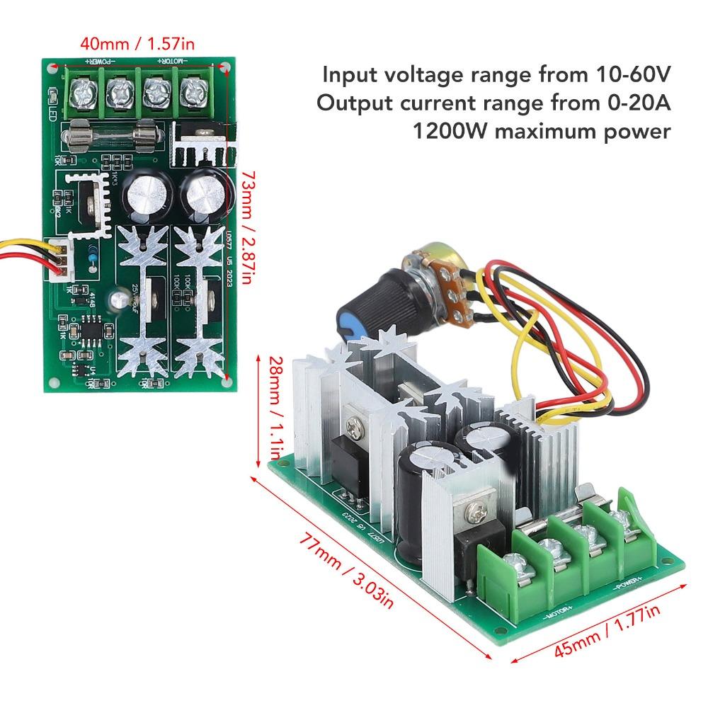 12V 24V 36V 48V Compatible DC Motor Speed Governor Brush Motor Driver Module For DC Motors