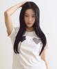 Loginaenloji Heart Patch Cotton T-Shirt White (New)