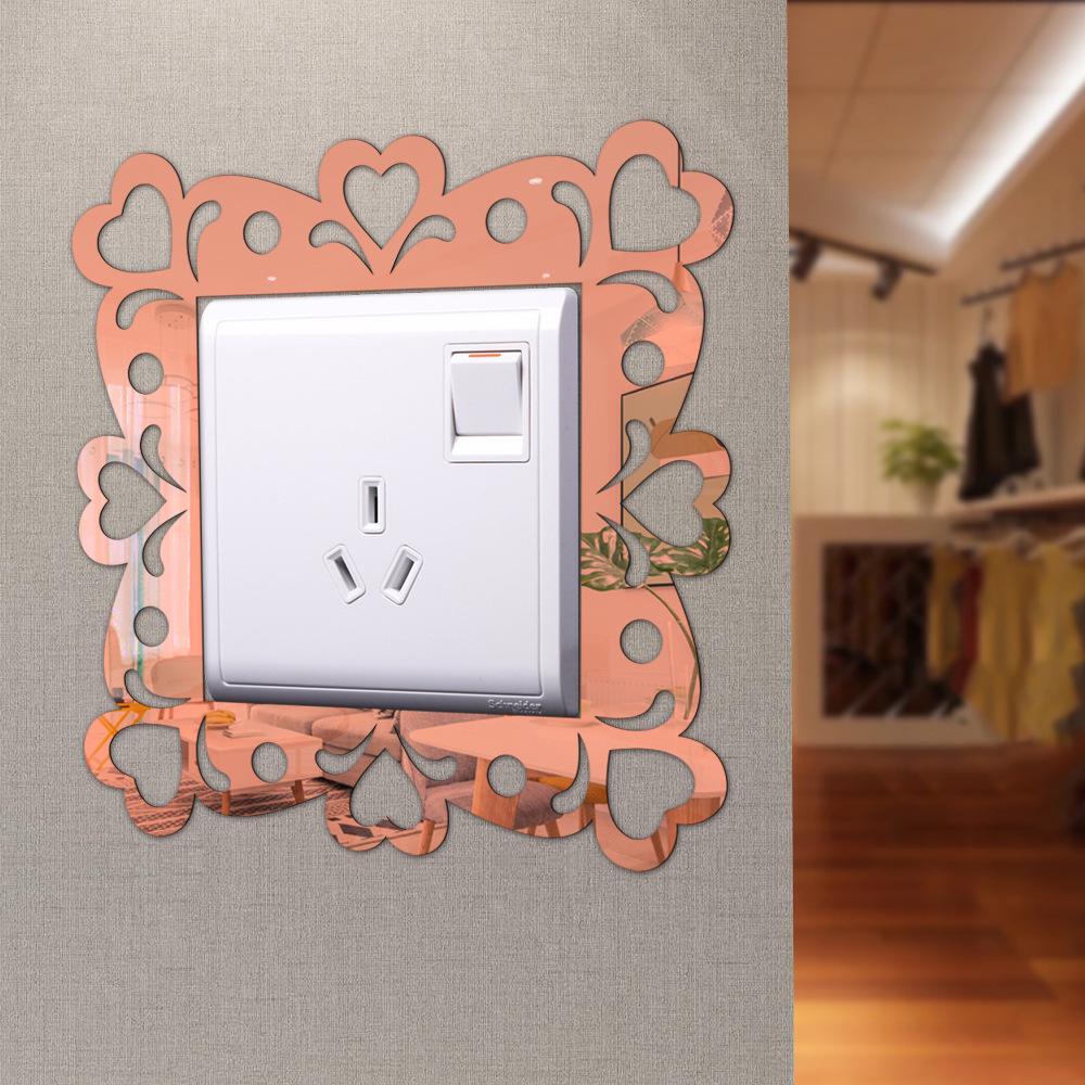 Acrylic Switch Mirror Wall Sticker for Living Room & Bedroom Decor