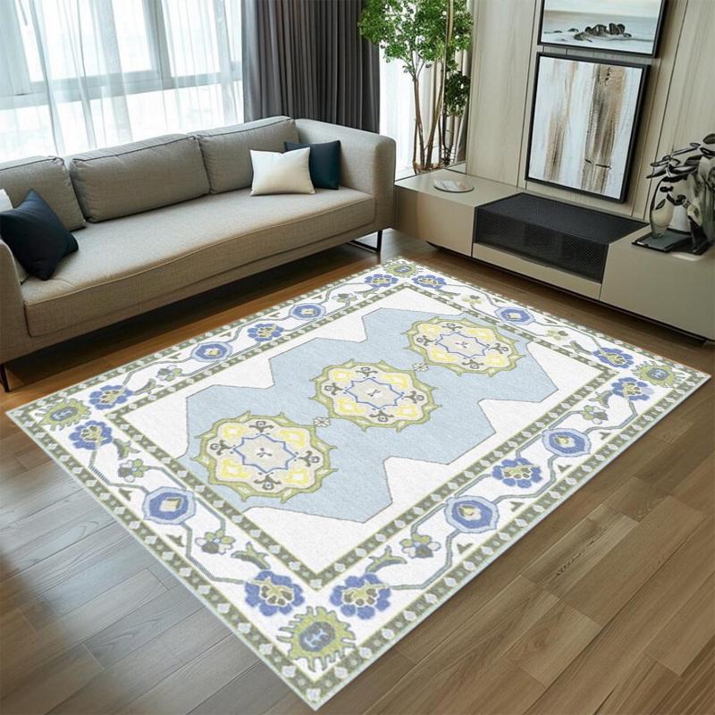 

Bohemian Tribal Geometric Kilim Rectangular Carpet Vintage Soft Decorative Floor Mat for Living Room Bedroom Home Decor 40X60CM