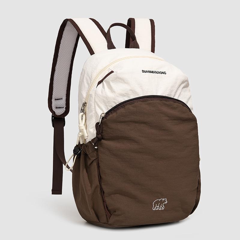 Schoolbag New Contrast Color Casual Hiking Bag Outdoor Dopamine Travel Large Capacity Backpack Lightweight Student School Bag Camping Bag