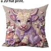1/4pcs Cute Cow Patterned Pillow Covers Sofa bed cushion cover home bedroom decoration, 2D flat printing