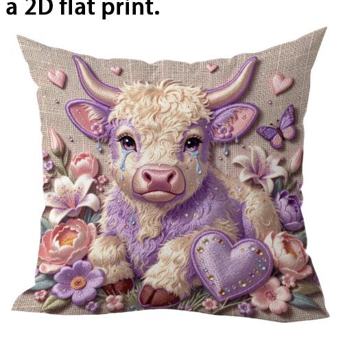 1/4pcs Cute Cow Patterned Pillow Covers Sofa bed cushion cover home bedroom decoration, 2D flat printing