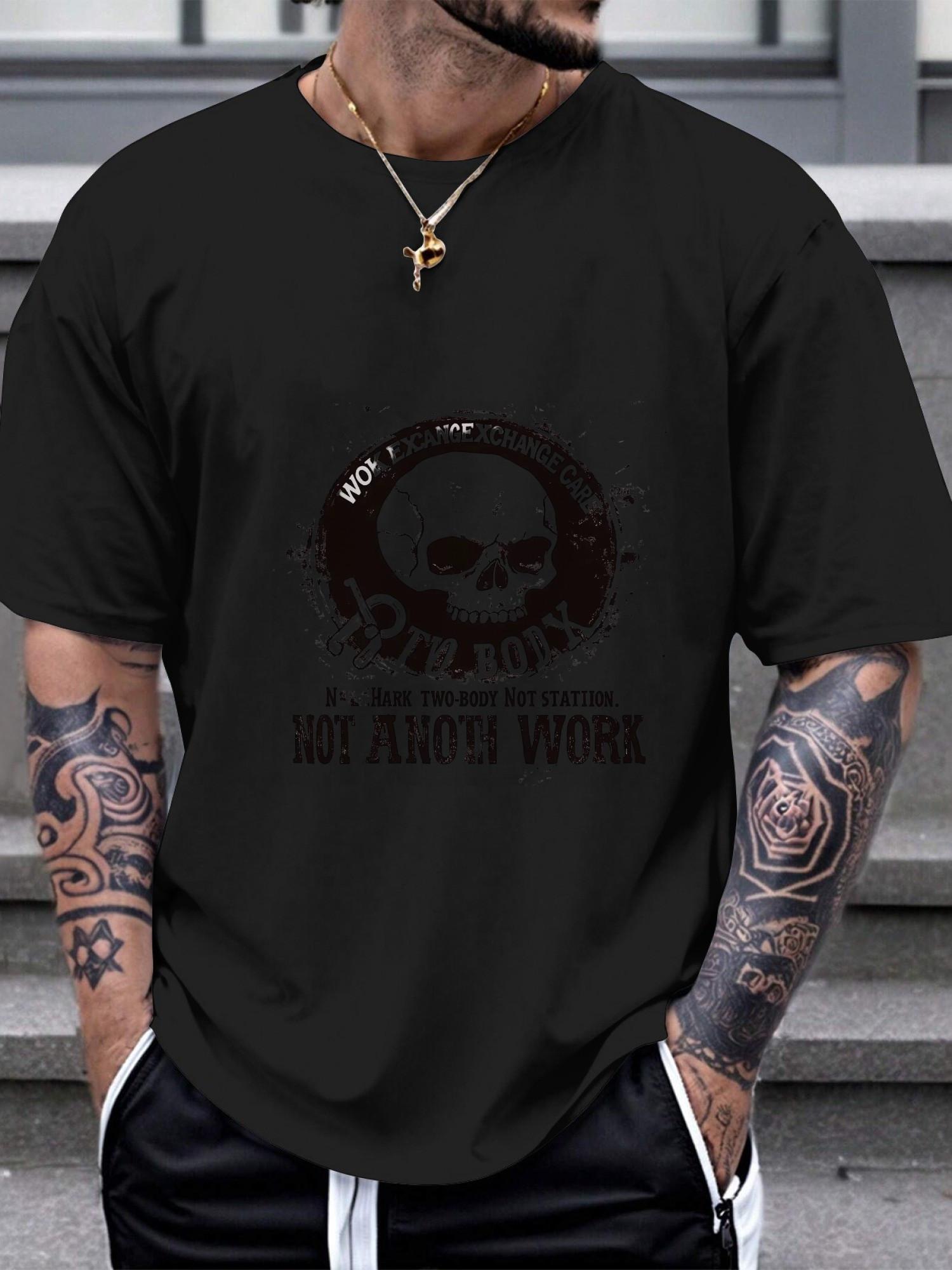 1pc grunge style skull and wrenches rock band T-shirt XXXL