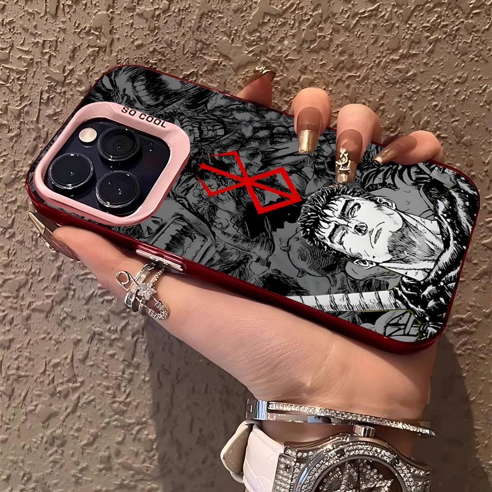 

Comic Cool Berserk Phone Case Color Silver Shell For LPhone 17 16 16e 15 14 13 12 11 Pro Max Plus iPhone 16 pro