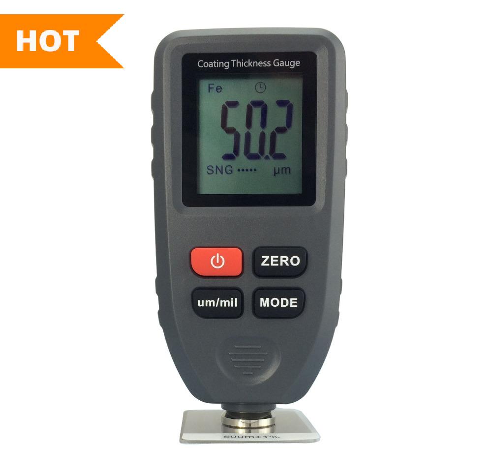 CT-100 Digital Car Paint Tester Measuring Instrument 0~1300um Galvanized Coating Thickness Gauge 9V Battery 0~1300um /0~51.2mil