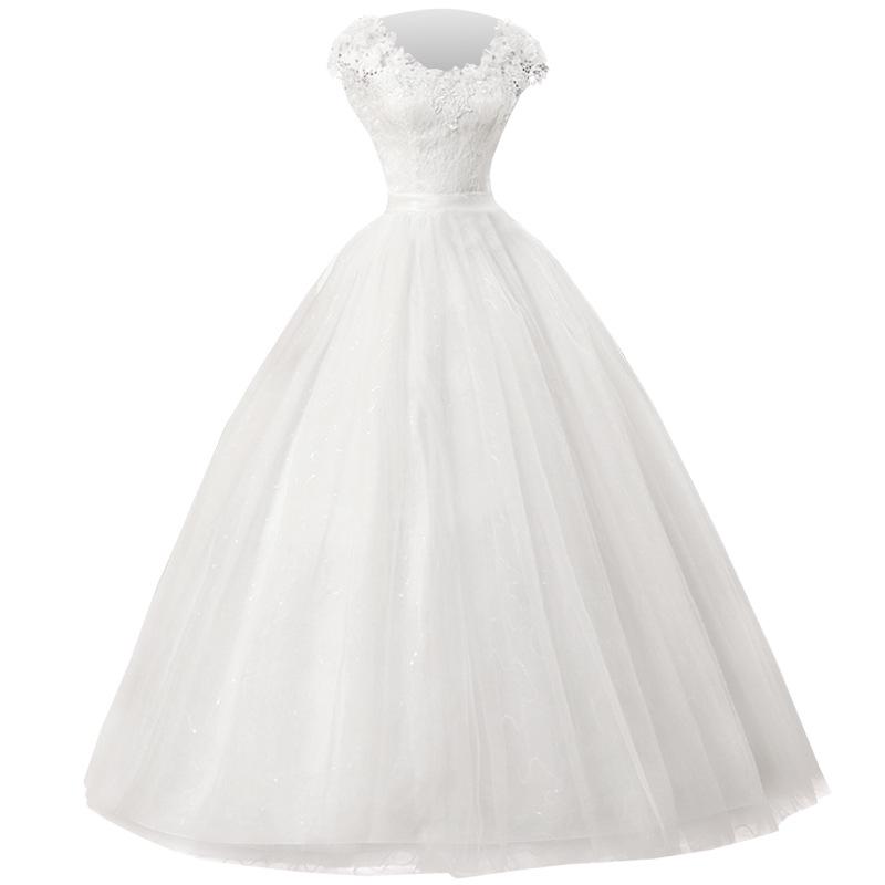 2025 Spring Plus Size Floral One-Shoulder Wedding Gown with Slimming Design