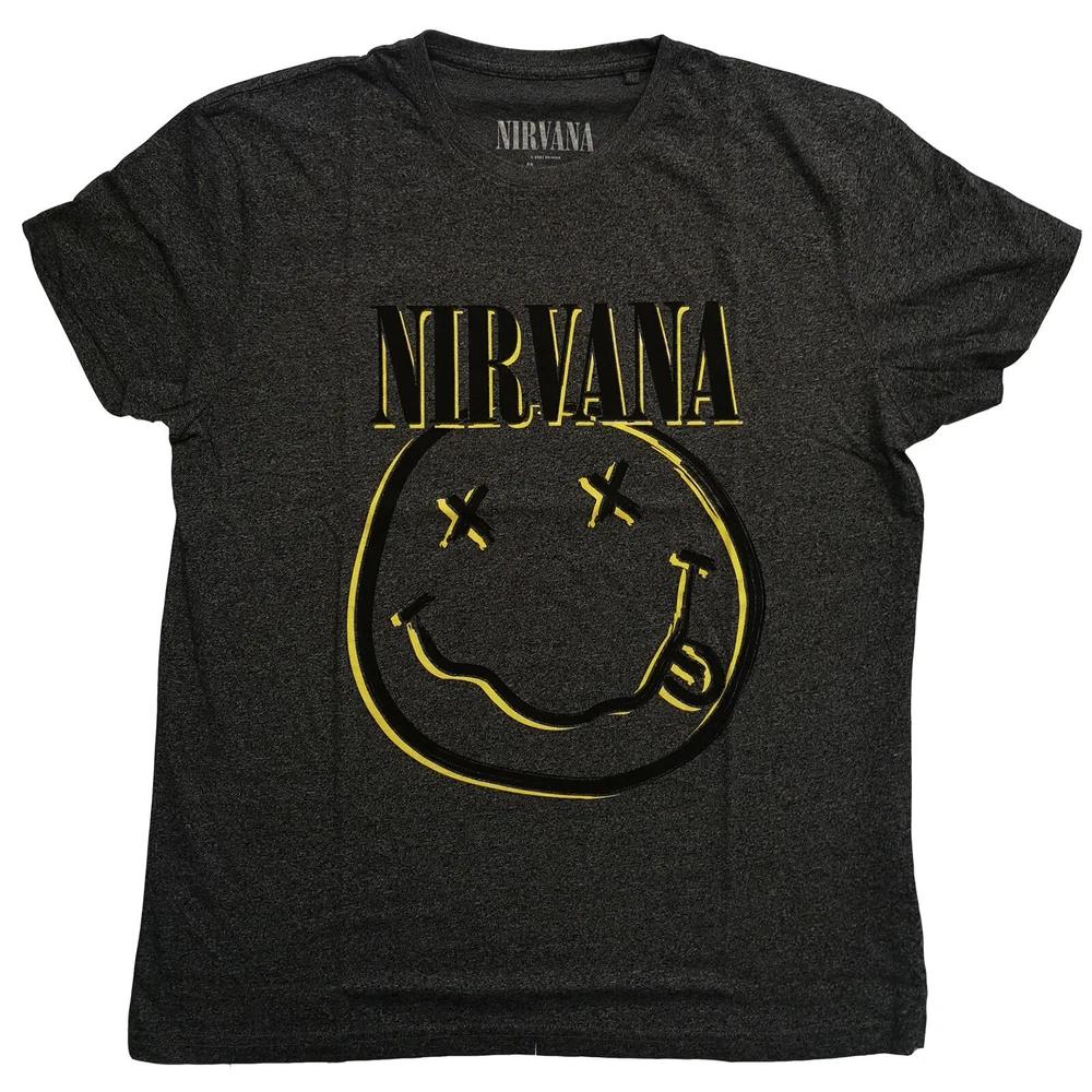 Nirvana Unisex TShirt Inverse Happy Face S