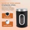 Airtight Coffee Canister Stainless Steel Food Storage Canisters with See Window Coffee Tea Sugar Container Set with 3 Spoons