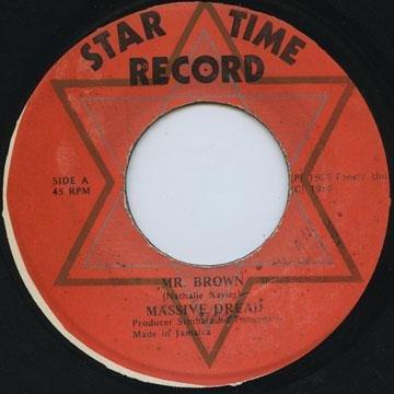 

7inch Record MASSIVE DREAD Mr. Brown NONE Star Time Recor 1986 Jamaica Reggae Ska Dub Used