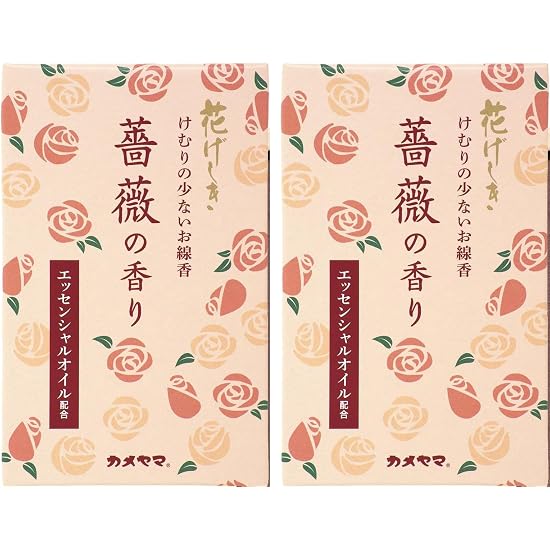 Kameyama Hanageshiki Rose Scent Mini Size, Approx. 100g, Approx. 170 sticks x 2 pack set, Incense, L