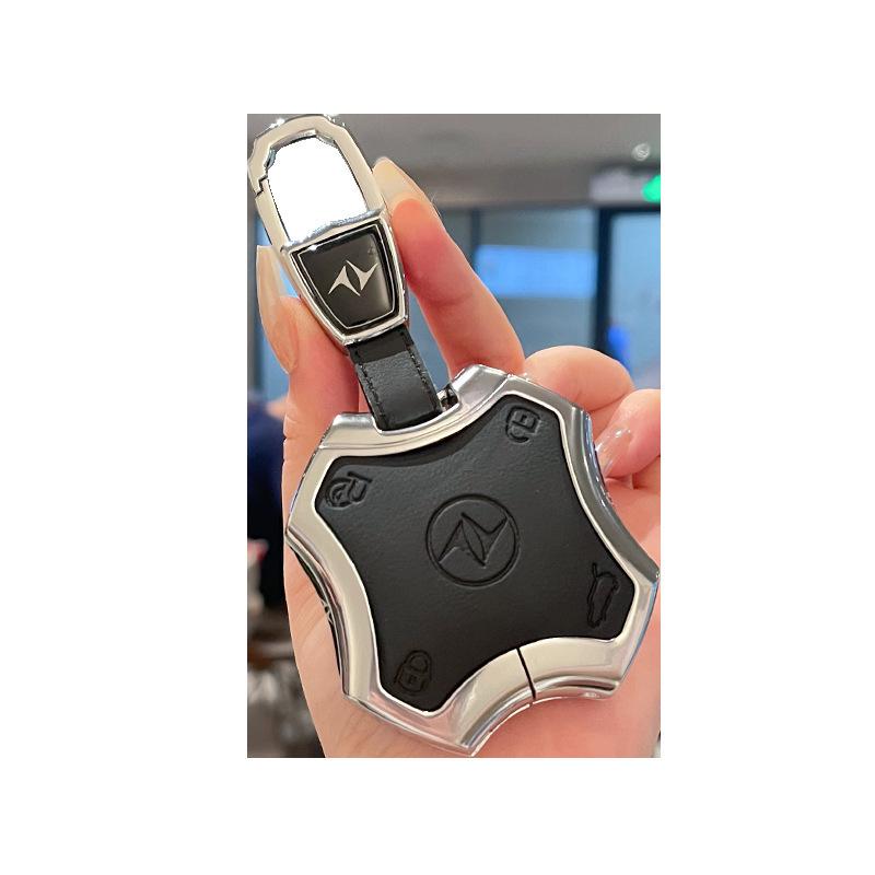 Dongfeng Yipai 007/008 Key Case 2024: Metal & Leather Remote Control Protective Shell for Four-Wheel Drive.